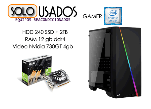 Gamer Core I5 , Ram 12gb, Ssd 240, Video Nvidia 4gb 128bits