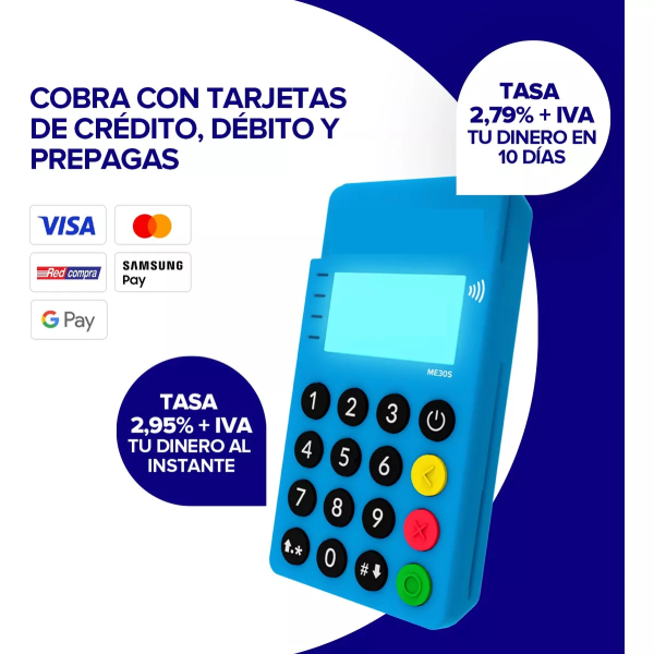 Maquina para pago con tarjetas debito y credito Bluetooth mercado pago