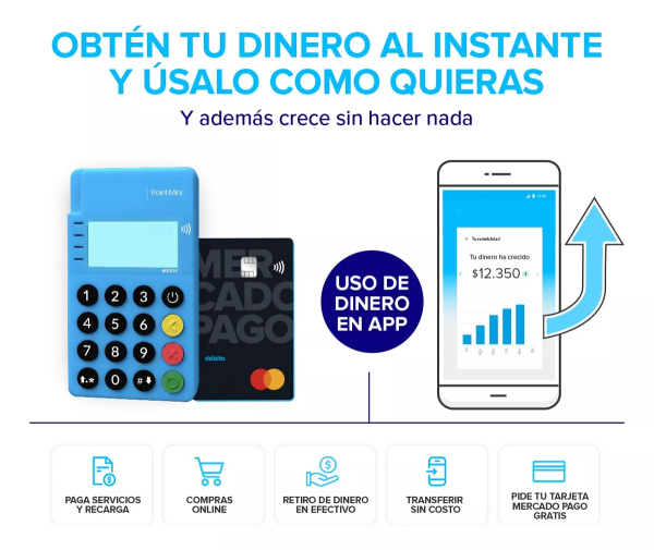 Maquina para pago con tarjetas debito y credito Bluetooth mercado pago - Imagen 4