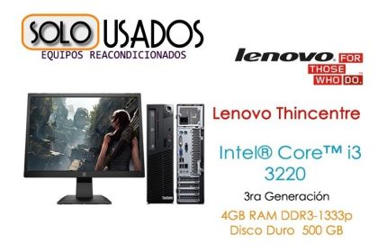 Computador Core I3, 8gb Ram 120ssd, Lenovo M72e Wifi Usb