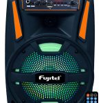 Parlante Fujitel Bluetooth Karaoke Fm Usb Sd 8 Pulgadas Color Negro