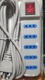 Alargador Enchufe 5 Metros Gris Con Protector Sobrecarga - Imagen 2