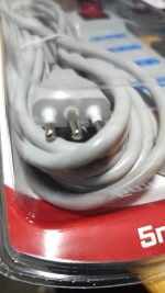 Alargador Enchufe 5 Metros Gris Con Protector Sobrecarga - Imagen 4